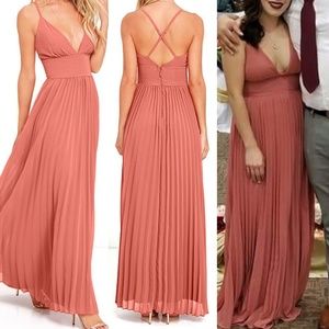 Lulus DEPTHS OF MY LOVE TERRA COTTA MAXI DRESS